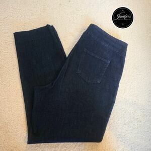 Draper's and Damon's Petite Stretch Dark Blue Pleated Leg Pull On Jeans Size PM